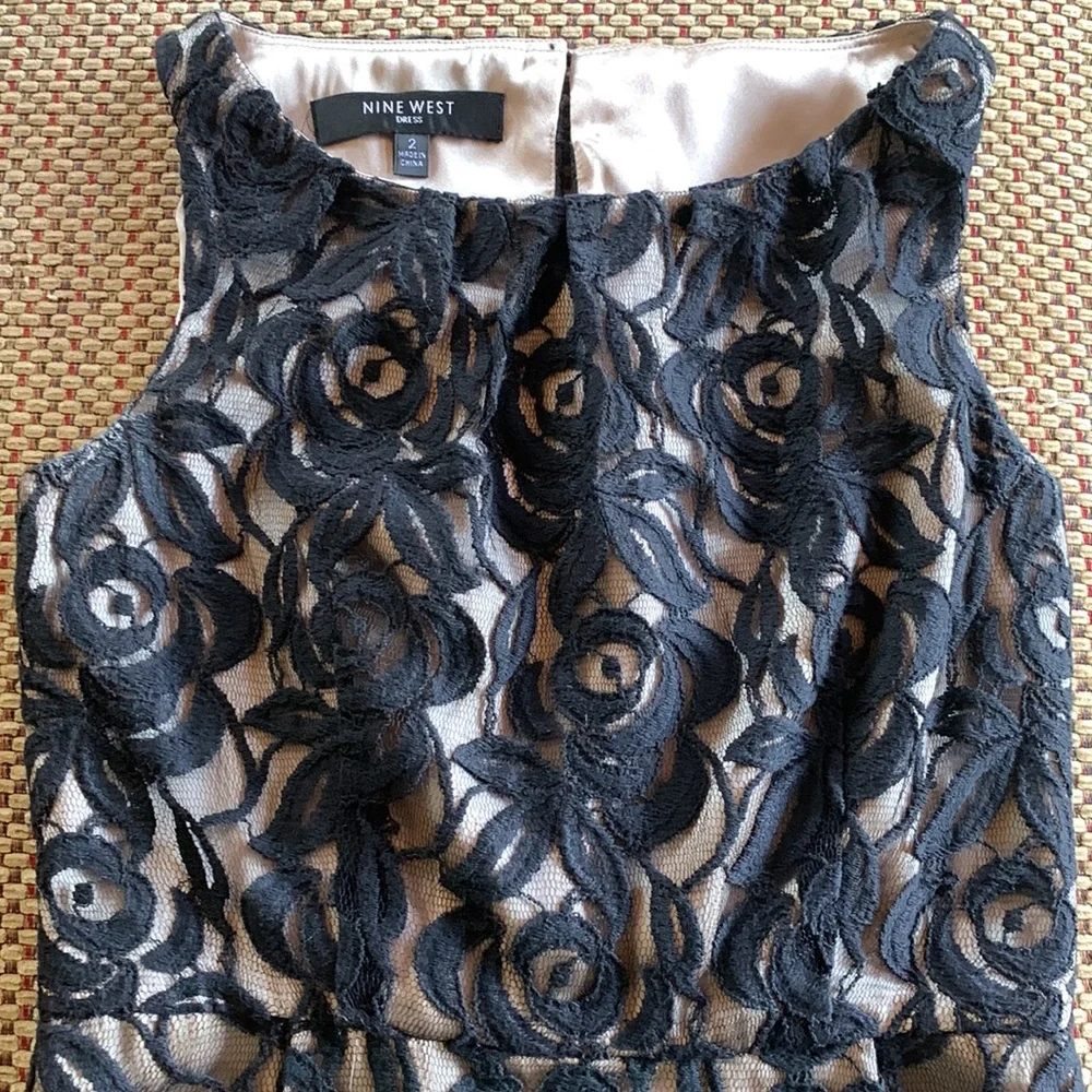 Nine West black lace dress size 2 Little black dress